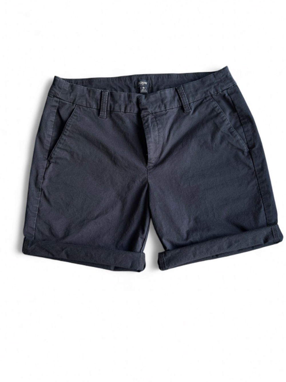J. Crew Navy Roll-Cuff Chino Bermuda Shorts